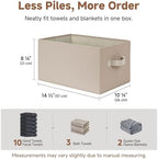 StorageWorks Closet Storage Bins, Light Brown, Large, 3-Pack - Image 6