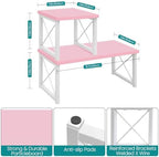 ELITEROO Desktop Shelf, 2 Tier Independent Stackable Desk Stand - Image 3