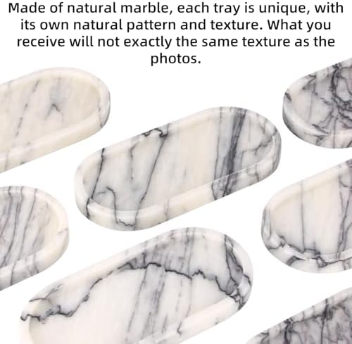 Natural Marble Tray Oval, Lilac, 10 x 5 x 0.6 - Image 4