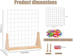 15.7”X15.7” Grid Wall Countertop Display Stand with 20 Clips - Image 3