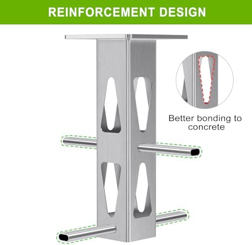 Dolibest Heavy Duty In-Ground Umbrella Base, Universal Steel Rustproof Steel Ground Umbrella Stand, Space-Saver Steel Anchor for Outdoor Offset Cantilever and Middle Pole Patio Umbrellas - Image 3