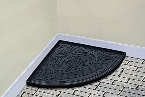A1HC Heavy Duty Flexible and Durable 100% Rubber Hello Triangle Boot Trays Multi-Purpose for Shoes, Pets, Garden - Mudroom, Entryway, Garage and Scraper Doormat 21.6" X 21.6" - Image 5