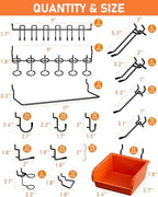 INCLY 276PCS Pegboard Accessories Organizer Kit for 1/4 Inch Pegboard - Image 6