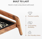 Anji Mountain Heavy Duty Waterproof Wooden Shoe Storage Mat Organizer/Boot Storage Tray Multi Use for Entryway with Coir, Black and Ivory Insert, 1 Tier, Fits 2 Pair (26.5" Wide) - Image 4