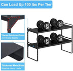 Expandable Kitchen Cabinet Shelf Organizer, Stackable Metal Storage Shelves - Image 4