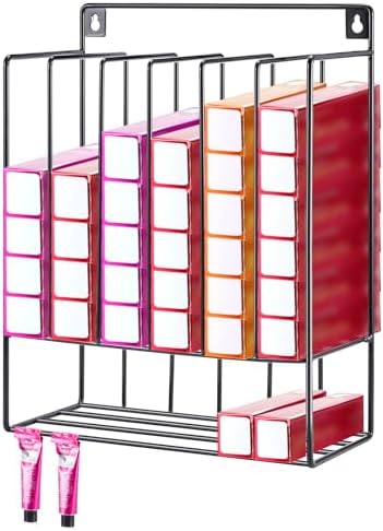 MorningRo Hair Color Organizer for Salon Metal Hair Color Tube Storage Rack Wall Mounted Organizer for Salon Beauty Home Dye Tube Display Tool, Black by MorningRo
