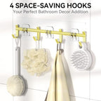 YASONIC Shower Caddy Adhesive, Rustproof Shower Organizer with Soap Holder, Large Capacity Shower Shelves for Inside Shower, No Drilling Bathroom Organizers and Storage for Home Decor（6 Pack Gold） - Image 5