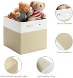 FinishingBo 13x13x13 Storage Cube Bins 4 Pack, Cube Shelf Baskets - Image 6