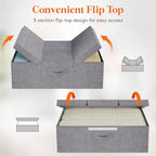 Lifewit 80L Under Bed Storage Containers, 9.8 Inch Tall Underbed Clothes Storage Organizer Bin with Sturdy Sidewalls, Bottom, 3 Lids, Deep Storage Drawer for Clothes, Shoes, Blankets, Pillows 2 Pack - Image 5