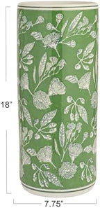 Creative Co-Op Ceramic Umbrella Stand, Green - Image 2