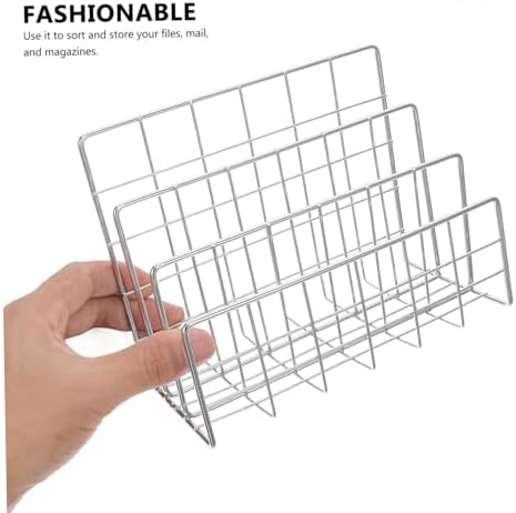 Iron File Holder Desktop Mail Organizer with Slots for Office Desk - Image 7