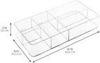 iDesign Interlocking 5-Section Drawer Organizer, Set of 2, Clear - Image 4
