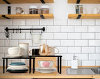 4 Pcs Kitchen Organizer Accessories Set for Cabinet, Black, 11.8 x 7.9'' - Image 5