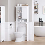 Spirich Bathroom Over the Toilet Storage Cabinet with Tilt-Out Cube, White - Image 3