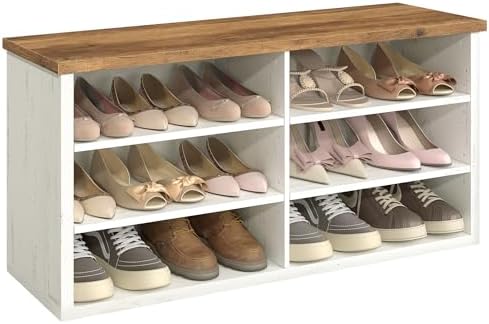 VASAGLE Shoe Bench, Storage Bench, 11.6 x 39.4 x 19.7 Inches by VASAGLEbySONGMICSHOME