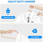 YSSOA Velvet Hangers 50 Pack, Non-Slip Clothes Hangers with Shoulder Notches, 360° Swivel Hooks, Heavy Duty Standard Hanger for Closet Space Saving, Pink - Image 4