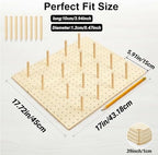 Wooden Pegboard Drawer Organizer for Kitchen - 3 Pack Adjustable Drawer Organizer with 24 Pegs Wooden, Drawer Organizer Kitchen Utensils, Wood Drawer Organizers for Kitchen Countertops & Deep Drawe - Image 4