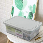 14 Quart Plastic Storage Box, Clear Storage Bin with Lid, 2 Packs - Image 7