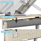 No Drill Under Desk Cable Management Tray,30" Felt Cord Organizer for Table - Image 4