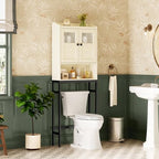 Over The Toilet Storage Cabinet, Above Toilet Bathroom Storage Cabinet with Double Doors and Soft Hinges Over Toilet Storage Shelf Over Toilet Bathroom Organizer (Cream White) - Image 4