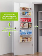 6-Tier Over Door Pantry Rack, Heavy Duty Storage Shelf for Laundry - Image 3