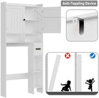 RRX Over The Toilet Storage Cabinet, Bathroom Above Organizer (Milky White) - Image 5