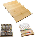Sweet Living 4 tier spice rack drawer organizer for Kitchen Cabinets | Wooden spice drawer organizer, Space-Saving kitchen drawer organizer for Neat In-Drawer Spice Storage - Image 4
