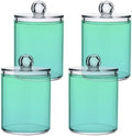4 Pack Qtip Holder Dispenser with Lids,Green Gradient Storage Containers,Bathroom Canisters Organizer for Cotton Ball,Cotton Swab,Cotton Round Pads,Floss 21214689 by Unknown