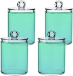 4 Pack Qtip Holder Dispenser with Lids,Green Gradient Storage Containers,Bathroom Canisters Organizer for Cotton Ball,Cotton Swab,Cotton Round Pads,Floss 21214689 by Unknown