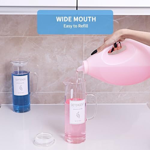 Glass Laundry Detergent Dispenser with Labels & Handles, 2 Pack - Image 6