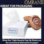 Wrap-Eze® HDPE Pop-Up Sheets 0.45Mil, 6" X 10.75" & 10000 Bags | Greaseproof & Waterproof | 10000 Sheets/Case with 10 Pop-Up Dispenser Packs | Cost-Effective Pick-Up, Scale & Basket Liner Sheets - Image 4
