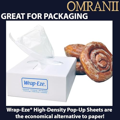 Wrap-Eze® HDPE Pop-Up Sheets 0.45Mil, 6" X 10.75" & 10000 Bags | Greaseproof & Waterproof | 10000 Sheets/Case with 10 Pop-Up Dispenser Packs | Cost-Effective Pick-Up, Scale & Basket Liner Sheets - Image 4