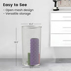 DUNCHATY 3 Pack Metal Mesh Umbrella Stand for Entryway - 19.5 Inch Heavy Duty Iron Umbrella Holder with Seamless Bottom - Freestanding Indoor Organizer Rack for Walking Canes and Bats, Silver - Image 6