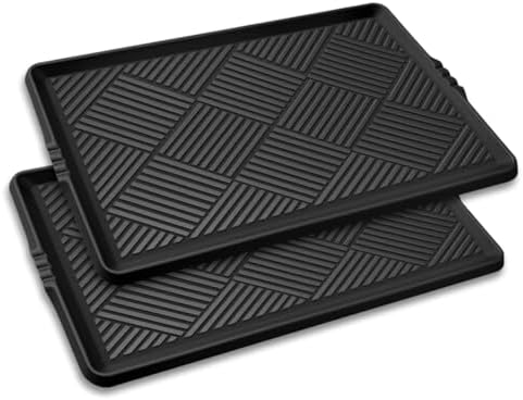 Boot Tray for Entryway, Rubber Mat for Shoe, 27.5"x16", 2 Pack by Unknown