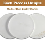 Karibiber 11.8inch Round Marble Serving Tray for Kitchen and Coffee Table, Bathroom Vanity Tray for Counter, White Decorative Catchall Tray for Jewelry, Namib Fantasy - Image 5