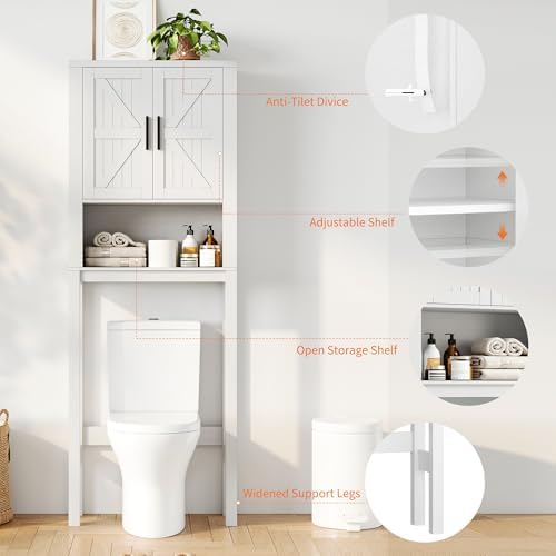 Garvee Over The Toilet Storage Cabinet with Adjustable Shelf - Image 3