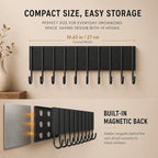 2Pcs Magnetic Key Holder For Fridge With 10 Hooks, Magnetic Utensil Holder For Wall, Strong Magnetic Key Hanger Hook Organizer, Magnent Key Rack For Kitchen Metal Door Grill Tool Coat Towel Purse - Image 6
