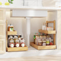 Under Sink Organizer, L-Shaped 2 Tier Pull Out Cabinet Organizer by Unknown