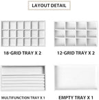 Frebeauty Jewelry Trays for Drawer,Set of 6 Jewelry Organizer and Storage - Image 4