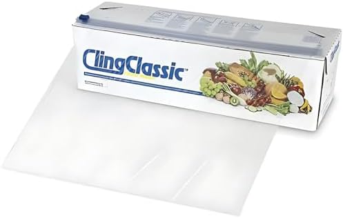 Cling Classic Plastic Wrap 18 in x 2000 ft Food Stretch Film Roll Clear ZipSafe Blade Cutter Easy to Cut Dispenser PVC BPA-Free Microwave & Freezer Safe Seal Home Commercial Use (18" x 2000') - Image 5