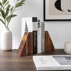 Koville Onyx Bookends for Shelves, Large Marble Bookends for Heavy Books, Non-Slip Heavy Duty Book Stopper for CD/Movies, Aesthetic Decorative Book Ends for Bookshelf Table Home Decor - Image 5