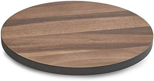 Woodard & Charles Round Acacia Wood Lazy Susan Turntable, 13.75", 6 Pack - Image 3