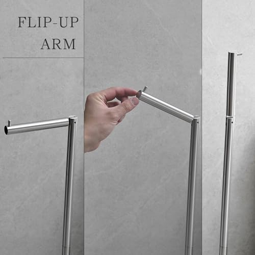 304 Stainless Steel Freestanding Toilet Paper Holder with Marble Base - Multi-Roll Capacity, No-Drill Installation, Bathroom Organizer for Compact Spaces (Brushed/White Marble) - Image 5