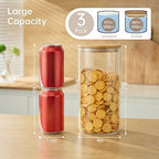 45 oz Round Glass Food Storage Containers with Airtight Bamboo Lids, 3 Pack - Image 3