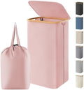 Lifewit 105L Large Laundry Basket with Lid, Removable Bags, Pink by Lifewit