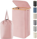 Lifewit 105L Large Laundry Basket with Lid, Removable Bags, Pink by Lifewit
