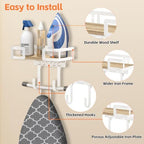 Ironing Board Hanger Wall Mount, T&Y Shaped Iron Holder for Laundry Room - Image 4