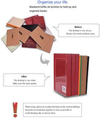 MerryNine Clear Acrylic Book Ends Bookends for Shelves - Image 5
