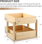 Mulush Pull Out Cabinet Organizer 17''W×21''D×16''H Slide Out Drawer - Image 3