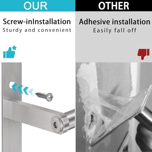 24 inch Towel Racks for Bathroom, VOTZAAQ Towel Shelf with Double Towel Bar, Stainless Steel Towel Storage for Lavatory Wall Mounted, 3-Tier Towel Hanger Towel Holder, Brushed Nickel - Image 4